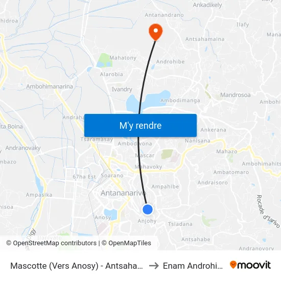 Mascotte (Vers Anosy) - Antsahabe to Enam Androhibe map