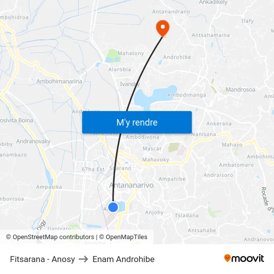 Fitsarana - Anosy to Enam Androhibe map