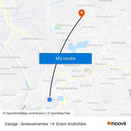 Garage - Andavamamba to Enam Androhibe map