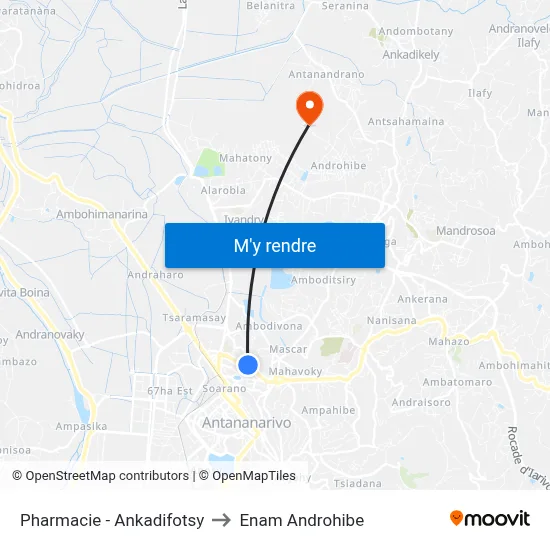 Pharmacie - Ankadifotsy to Enam Androhibe map