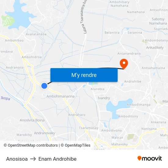 Anosisoa to Enam Androhibe map