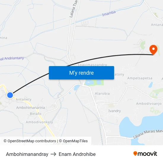 Ambohimanandray to Enam Androhibe map