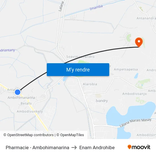 Pharmacie - Ambohimanarina to Enam Androhibe map