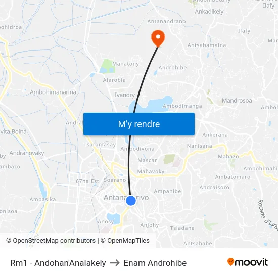 Rm1 - Andohan'Analakely to Enam Androhibe map