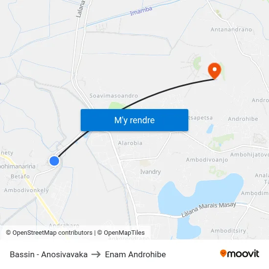Bassin - Anosivavaka to Enam Androhibe map