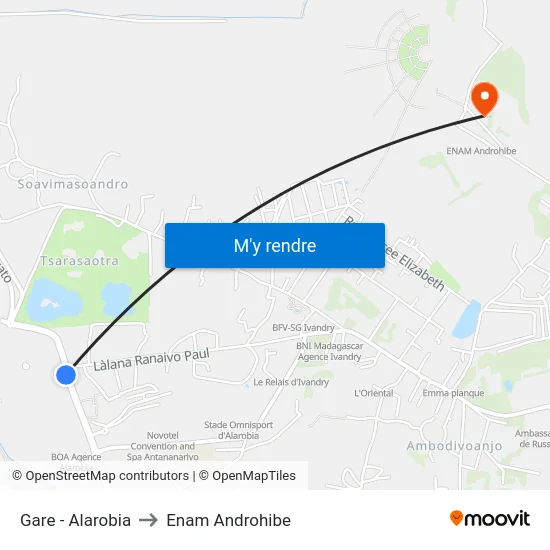 Gare - Alarobia to Enam Androhibe map