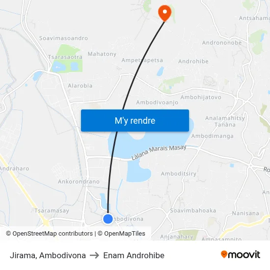 Jirama, Ambodivona to Enam Androhibe map