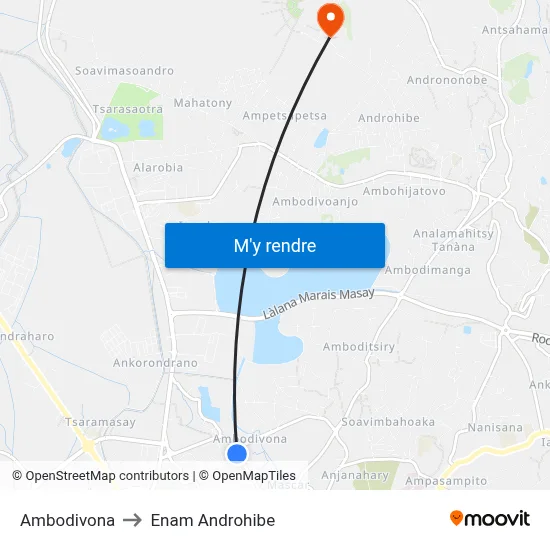 Ambodivona to Enam Androhibe map