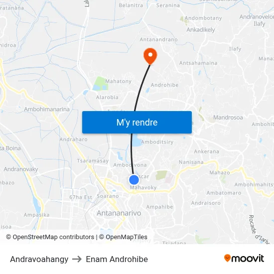 Andravoahangy to Enam Androhibe map
