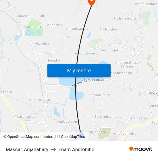 Mascar, Anjanahary to Enam Androhibe map