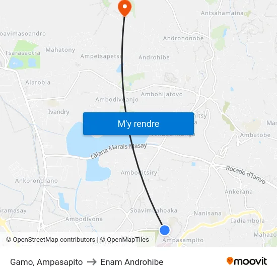Gamo, Ampasapito to Enam Androhibe map