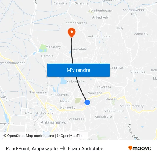 Rond-Point, Ampasapito to Enam Androhibe map