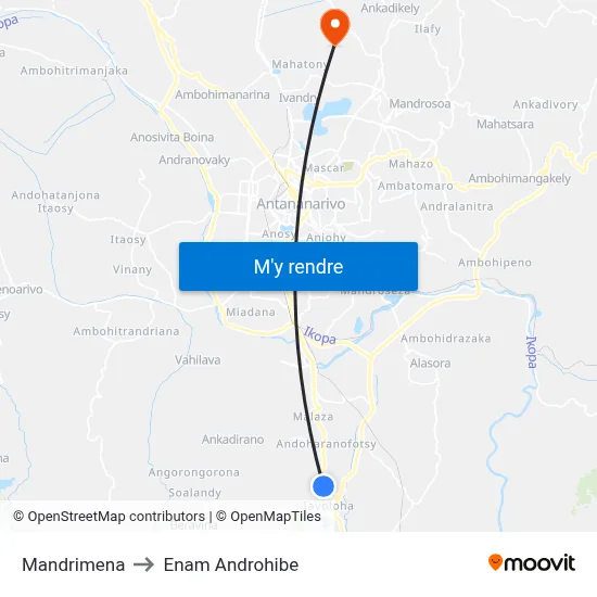Mandrimena to Enam Androhibe map