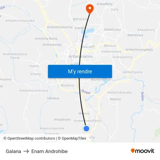 Galana to Enam Androhibe map