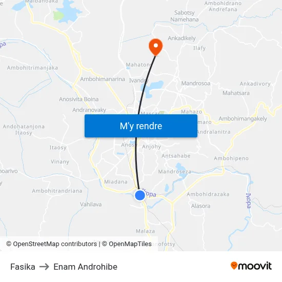 Fasika to Enam Androhibe map
