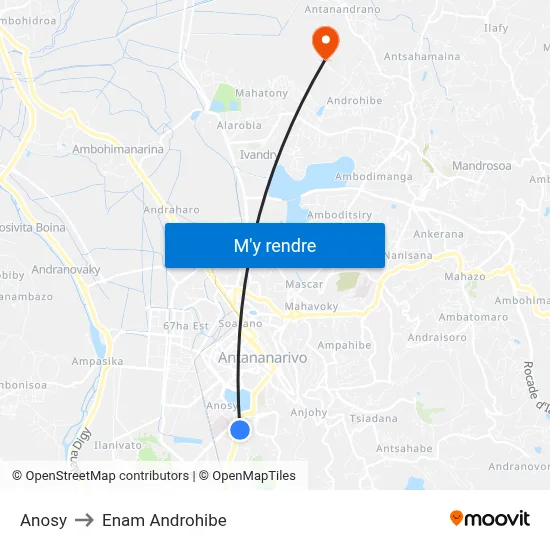 Anosy to Enam Androhibe map