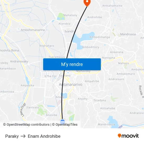 Paraky to Enam Androhibe map