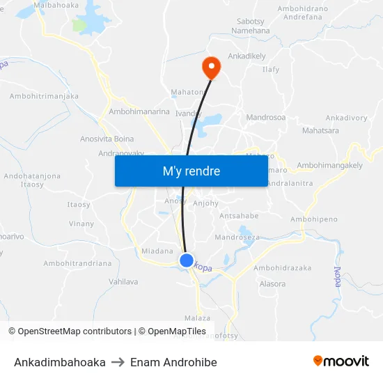 Ankadimbahoaka to Enam Androhibe map