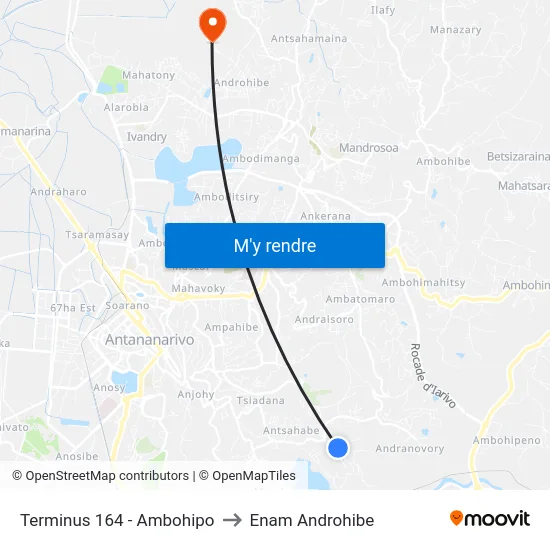 Terminus 164 - Ambohipo to Enam Androhibe map