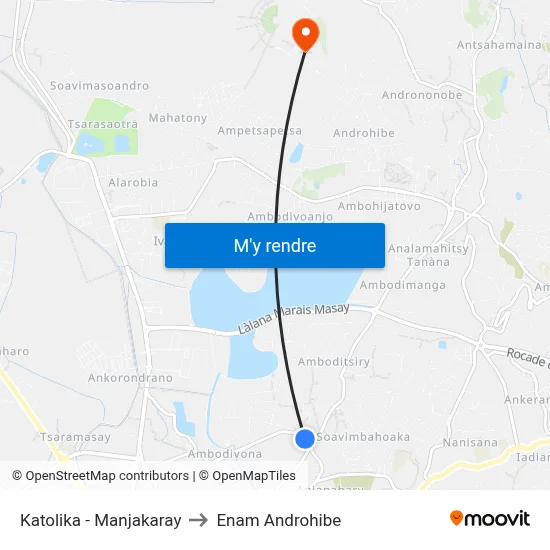 Katolika - Manjakaray to Enam Androhibe map