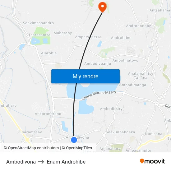 Ambodivona to Enam Androhibe map