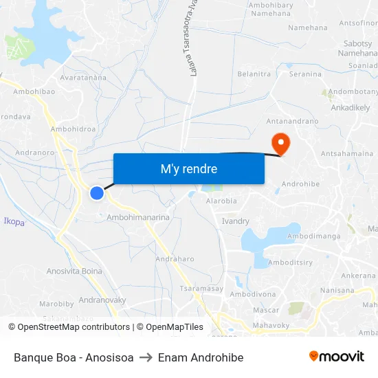 Banque Boa - Anosisoa to Enam Androhibe map