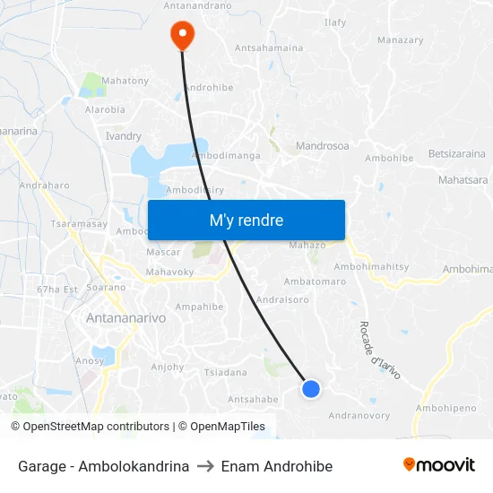 Garage - Ambolokandrina to Enam Androhibe map