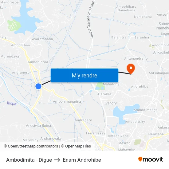 Ambodimita - Digue to Enam Androhibe map