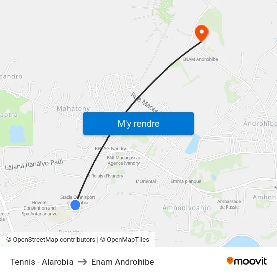 Tennis - Alarobia to Enam Androhibe map
