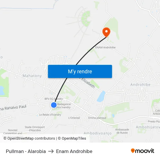 Pullman - Alarobia to Enam Androhibe map