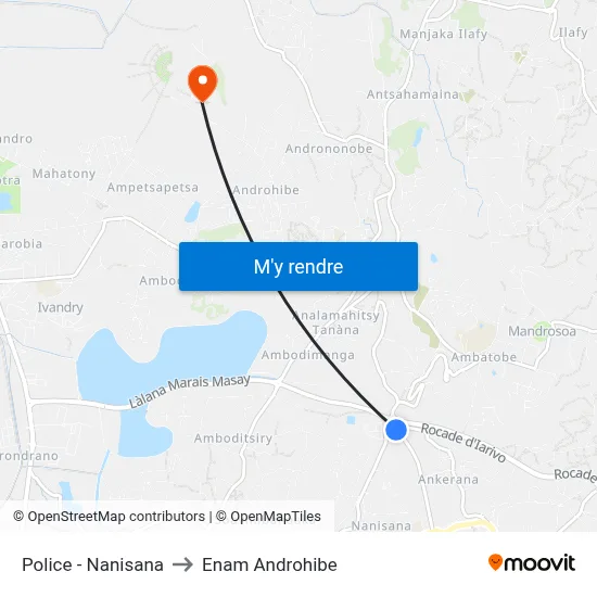 Police - Nanisana to Enam Androhibe map