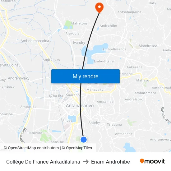 Collège De France Ankadilalana to Enam Androhibe map