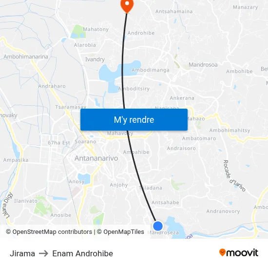 Jirama to Enam Androhibe map