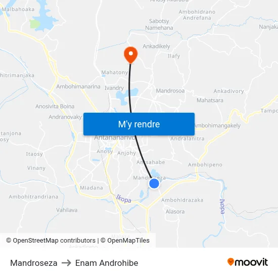 Mandroseza to Enam Androhibe map