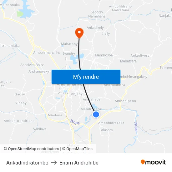 Ankadindratombo to Enam Androhibe map
