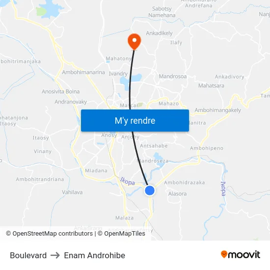 Boulevard to Enam Androhibe map