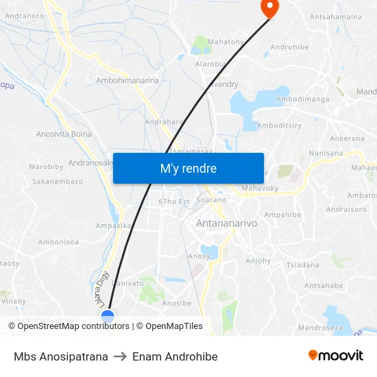Mbs Anosipatrana to Enam Androhibe map
