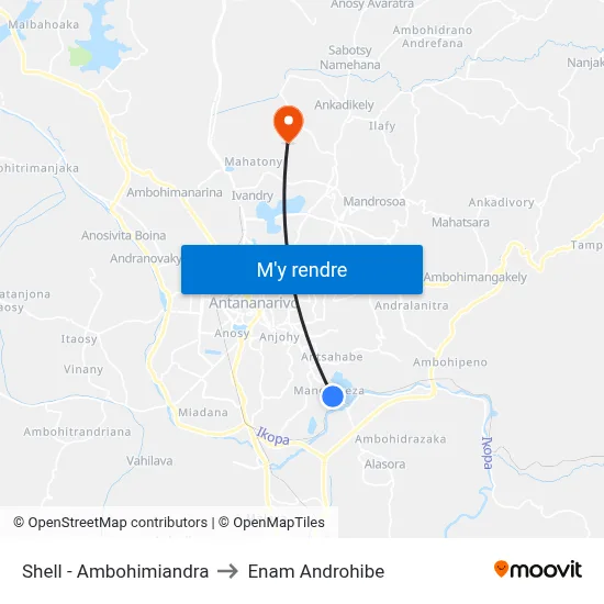 Shell - Ambohimiandra to Enam Androhibe map