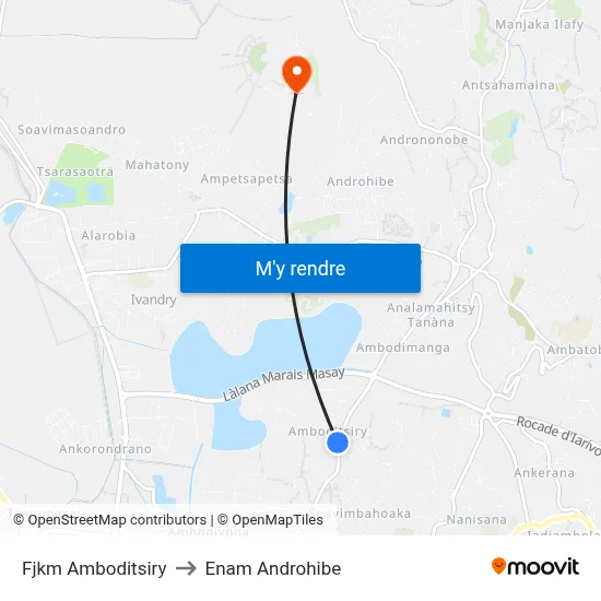 Fjkm Amboditsiry to Enam Androhibe map