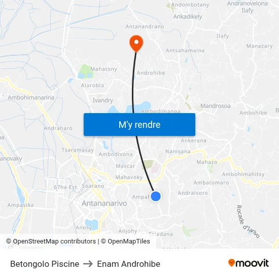 Betongolo Piscine to Enam Androhibe map