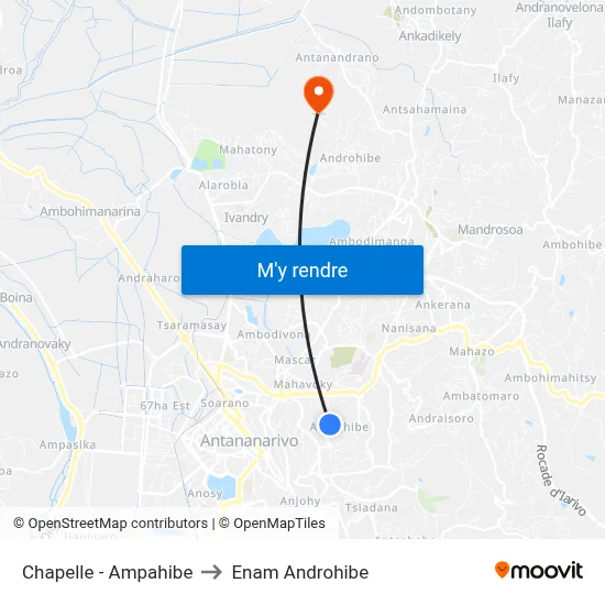 Chapelle - Ampahibe to Enam Androhibe map