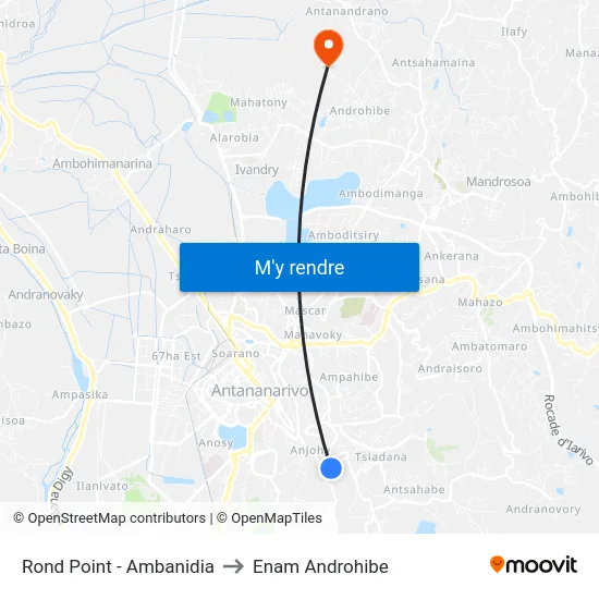 Rond Point - Ambanidia to Enam Androhibe map