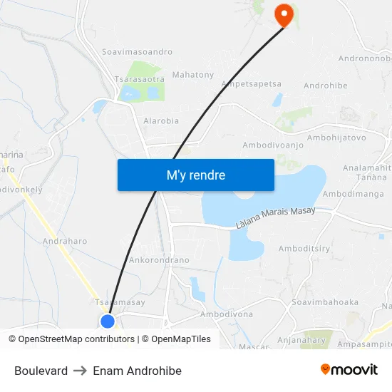Boulevard to Enam Androhibe map