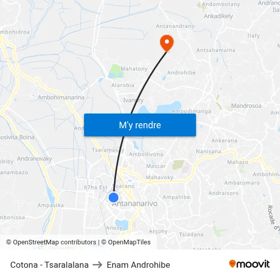 Cotona - Tsaralalana to Enam Androhibe map