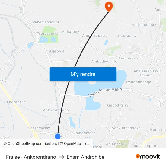 Fraise - Ankorondrano to Enam Androhibe map