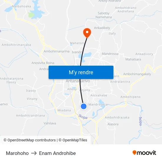 Marohoho to Enam Androhibe map