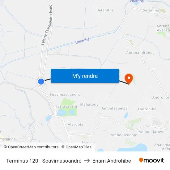 Terminus 120 - Soavimasoandro to Enam Androhibe map