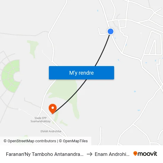 Faranan'Ny Tamboho Antanandrano to Enam Androhibe map