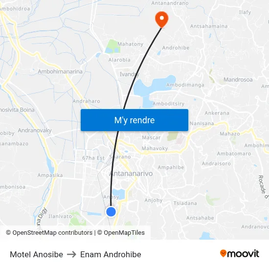 Motel Anosibe to Enam Androhibe map
