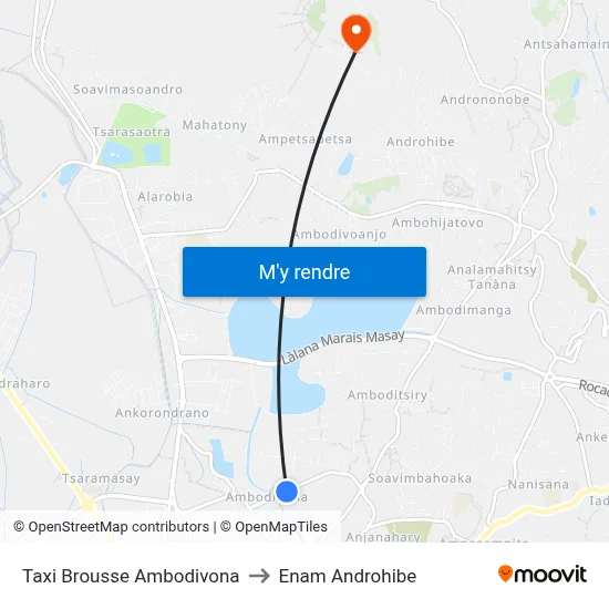 Taxi Brousse Ambodivona to Enam Androhibe map